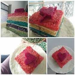 Rainbow mie  (kue pelangi indomi ceria)