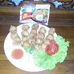 Sate indomie goreng