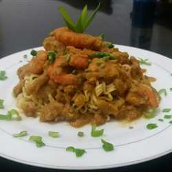 Serundeng noodle with shrimp 