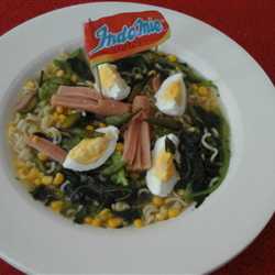 Indomie kuah bayam sehat special.