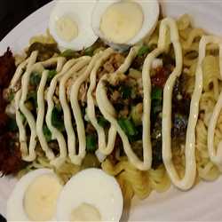 Indomie abon sambal hijau 