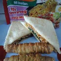 Sanwitch Indomie & Sosis Mie Gulung Indomie