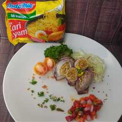 Indomie Baked Squid with Dabu-Dabu Sauce