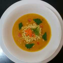 Pumpkin Soup With Noodle