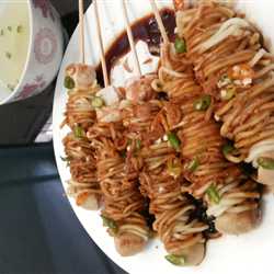 Sate mi ayam jamur